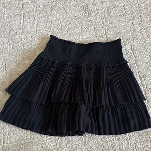 Girls Katie J NYC Black Tiered Mini Skirt